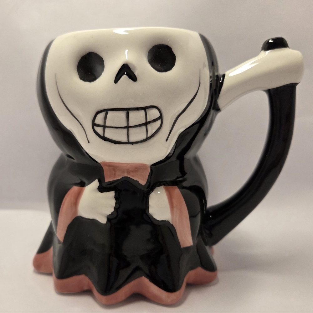 Halloween Grim Reaper Mug Target Hyde & Eek 2024 New With Tags Black Pink